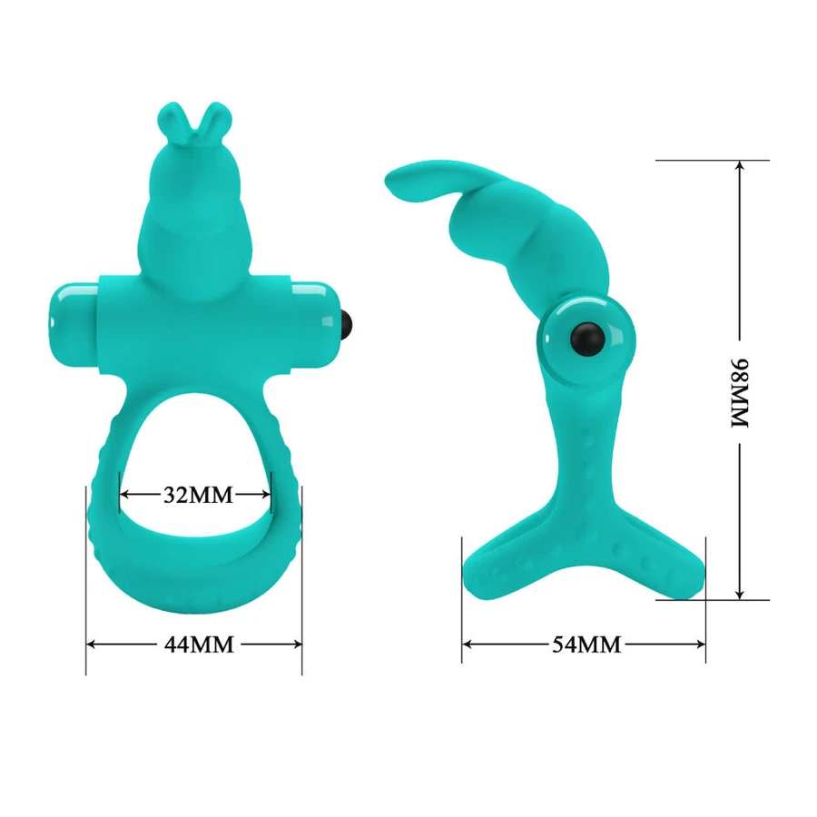 PRETTY LOVE - ANELLO VIBRATORE CONIGLIO VERDE FIGGY